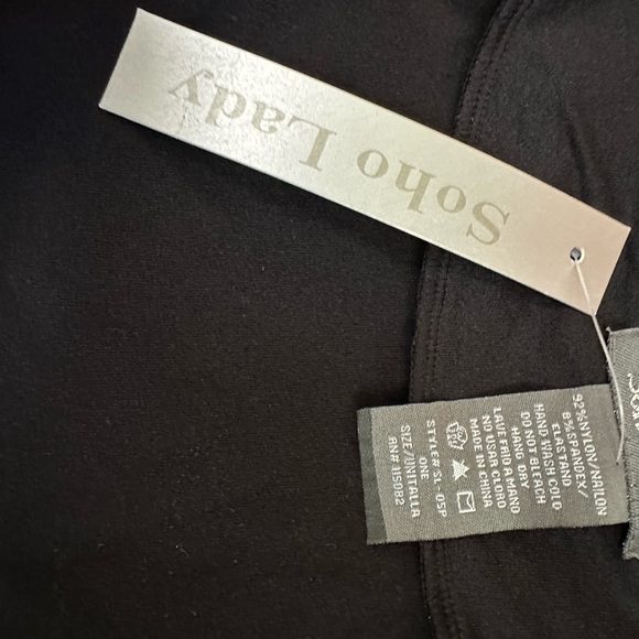 SOHO LADY black tank top,stretch,size:M, - Picture 5 of 6